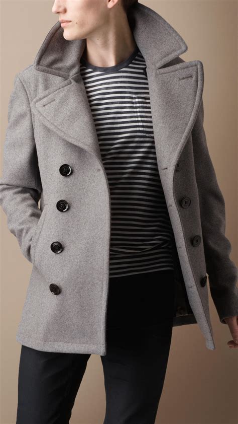 burberry brit pleated peacoat|burberry peacoat men.